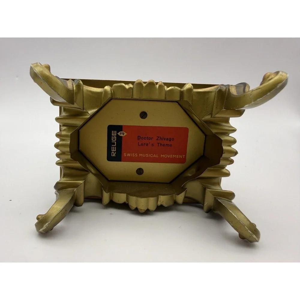 Vintage Swiss Alarm Clock Music Box 